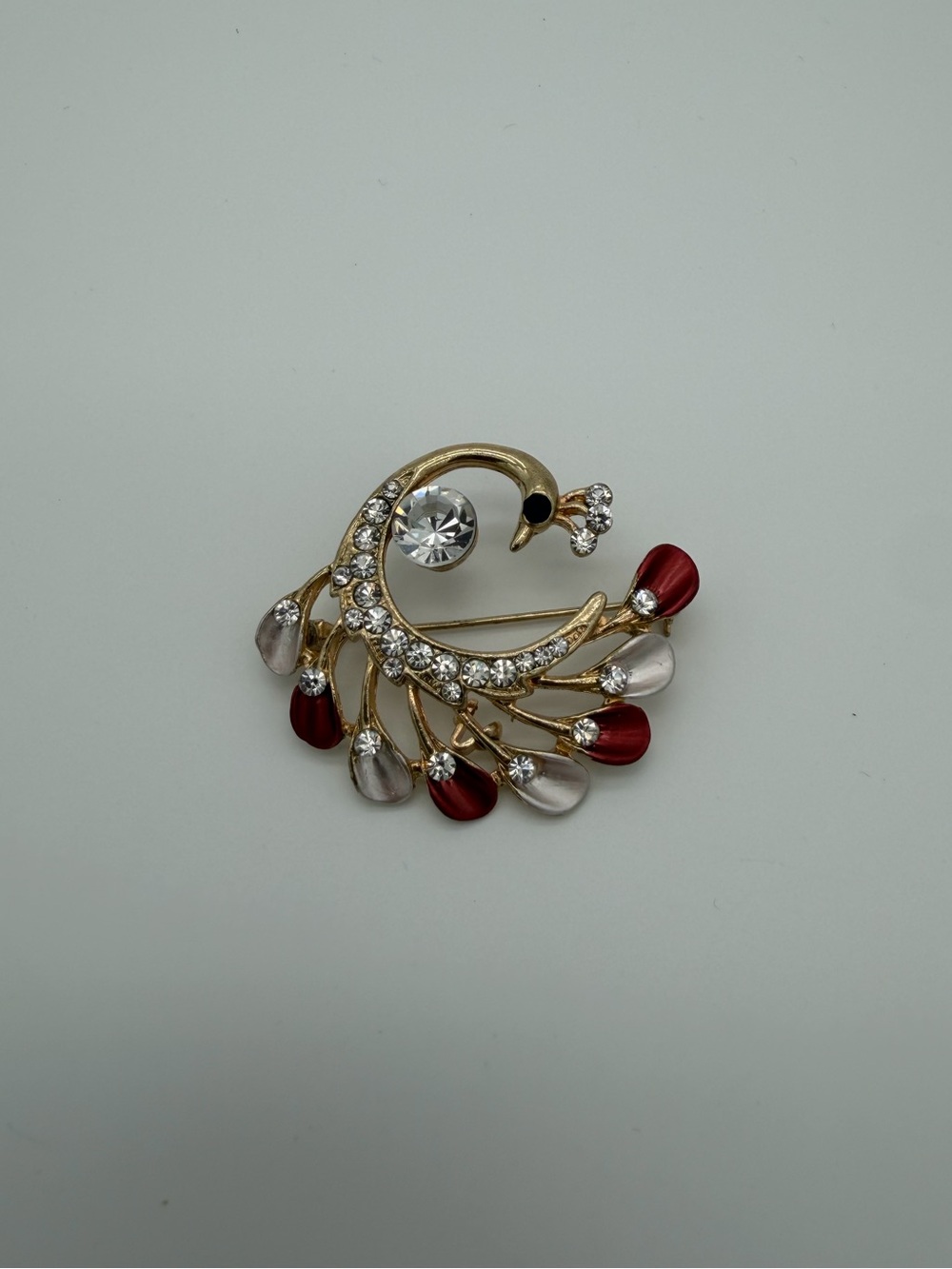 Gold-tone Swan Brooch